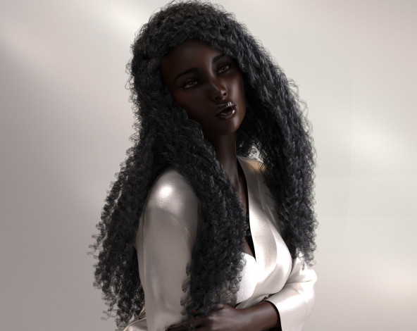 Обои картинки фото 3д графика, люди , people, фон, взгляд, девушка