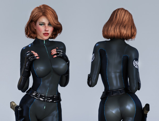 Обои картинки фото 3д графика, люди , people, взгляд, девушка, фон