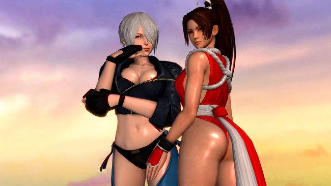 Обои картинки фото 3д графика, люди , people, фон, взгляд, девушки