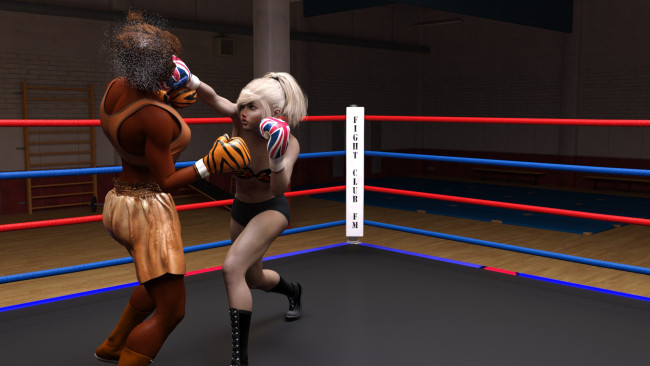 Обои картинки фото 3д графика, спорт , sport, фон, взгляд, девушки, бокс, ринг
