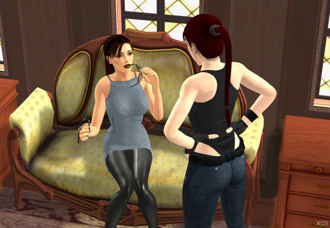 Обои картинки фото 3д графика, люди , people, девушки, взгляд, фон