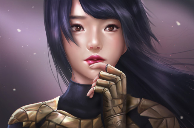 Обои картинки фото видео игры, metin 2, взгляд, фон, девушка