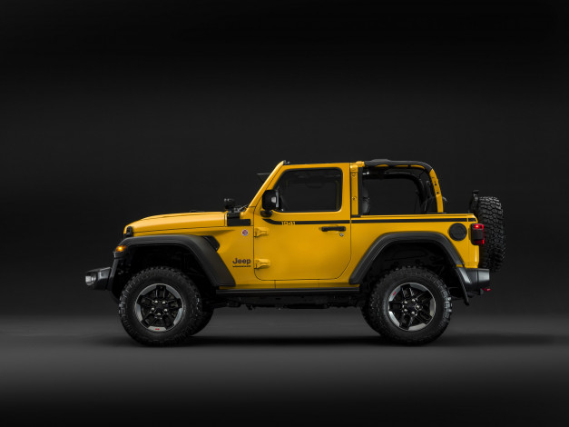 Обои картинки фото jeep wrangler rubicon 1941 by mopar , jl, 2019, автомобили, jeep, wrangler, mopar, джип, 1941, желтый