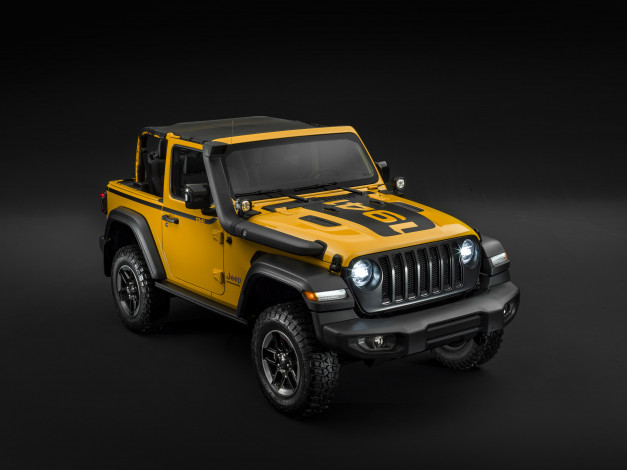 Обои картинки фото jeep wrangler rubicon 1941 by mopar , jl, 2019, автомобили, jeep, желтый, джип, 1941, wrangler, mopar