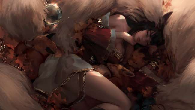 Обои картинки фото видео игры, league of legends, league, of, legends, ahri