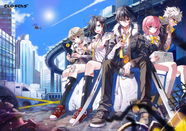 Обои картинки фото аниме, closers