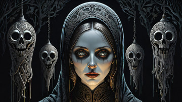 Картинка фэнтези нежить нейросети графика нейроарт ai art нейронные сети рисунки нейро искусство