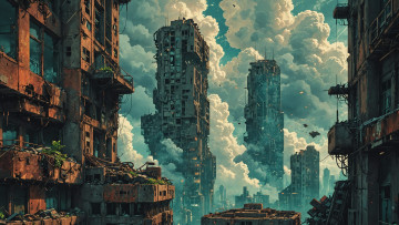 обоя фэнтези, романтика апокалипсиса, нейросети, графика, нейроарт, ai, art, нейронные, сети, рисунки, нейро, искусство, нейрографика, graphics, neuroart, neural, networks, drawings, neuro, neurography