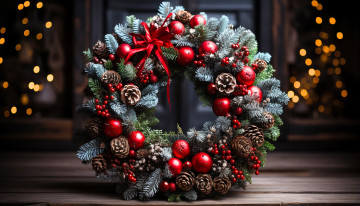 обоя праздничные, украшения, венок