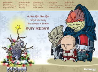 Картинка видео+игры mass+effect персонажи подарки гирлянда
