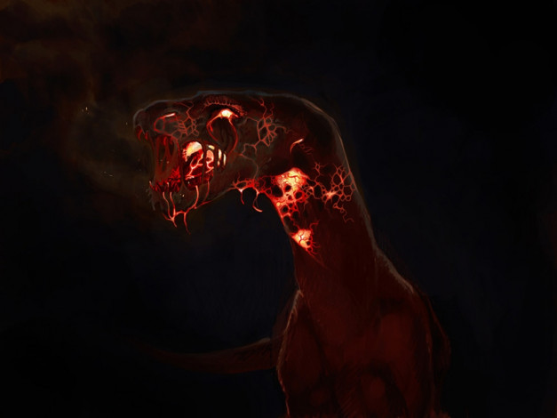 Обои картинки фото fire, within, by, kalamu, фэнтези, существа