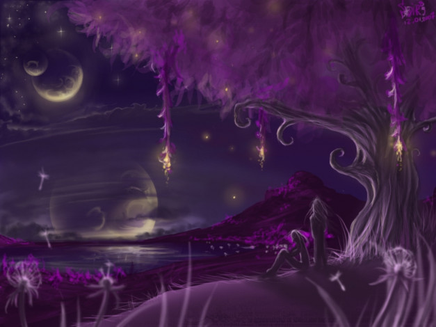 Обои картинки фото triplet, commission, by, sadir89, фэнтези, иные, миры, времена