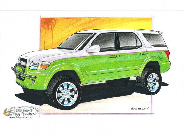 Обои картинки фото автомобили, рисованные