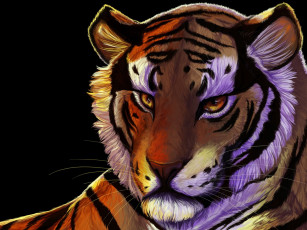 Картинка рисованные животные тигры
