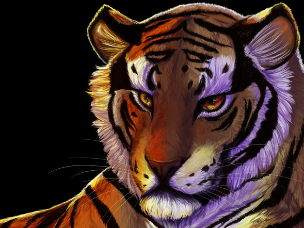Обои картинки фото рисованные, животные, тигры