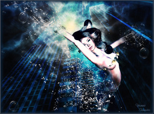 Картинка 3д графика fantasy фантазия девушка вода