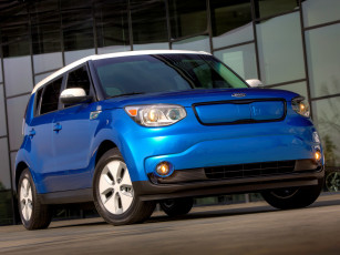 Картинка автомобили kia ev soul синий 2014г