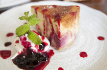 Картинка еда мороженое +десерты пирог мята джем