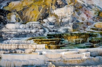 Картинка природа айсберги+и+ледники скалы вода террасы лед