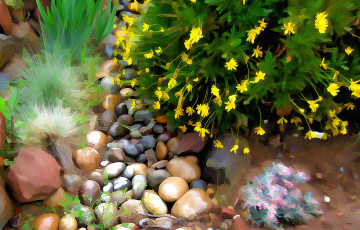 Картинка разное компьютерный+дизайн камни цветы