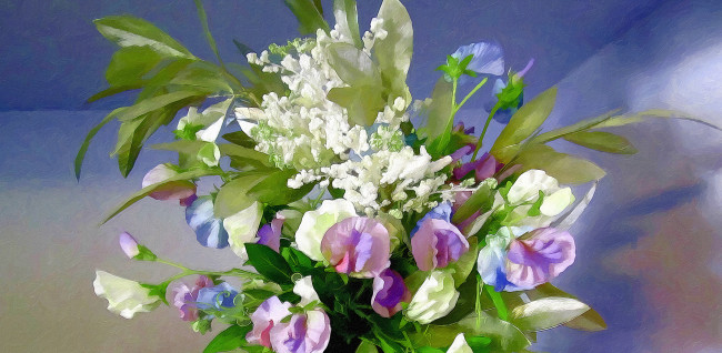 Обои картинки фото рисованные, цветы