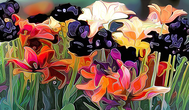 Обои картинки фото разное, компьютерный дизайн, цветы