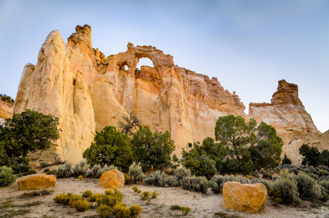 Обои картинки фото природа, горы, деревья, скалы