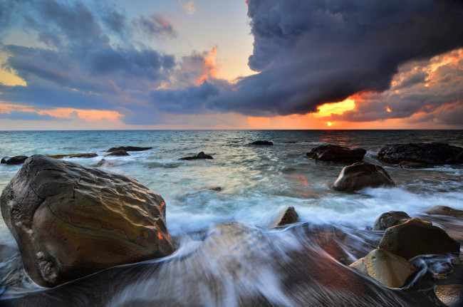 Обои картинки фото природа, моря, океаны, море, валуны