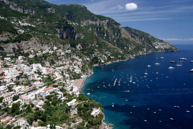 Обои картинки фото позитано италия, города, амальфийское и лигурийское побережье , италия, побережье, дома, море