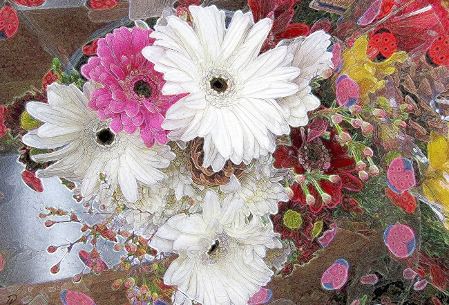 Обои картинки фото разное, компьютерный дизайн, цветы