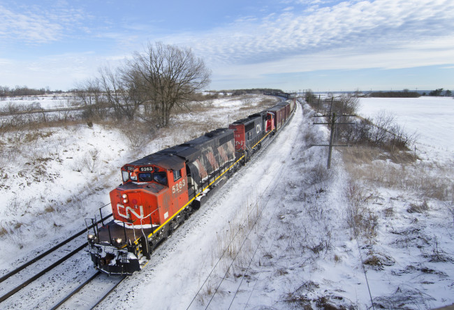 Обои картинки фото техника, поезда, рельсы, локомотив