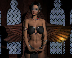 Картинка 3д+графика люди+ people фон девушка взгляд