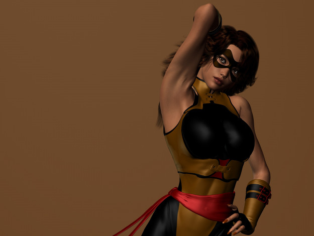 Обои картинки фото 3д графика, люди , people, фон, взгляд, девушка