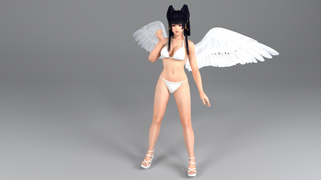 Обои картинки фото 3д графика, ангел , angel, крылья, фон, взгляд, девушка, ангел