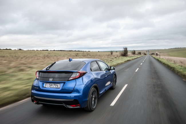 Обои картинки фото автомобили, honda, синий, 2015г, sport, civic