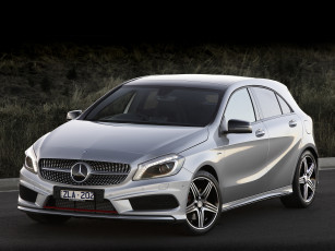 Картинка автомобили mercedes-benz a 250 amg sport package au-spec w176 серый