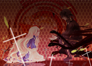 Картинка аниме kagerou+project крест арт девочка парень