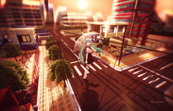 Картинка аниме vocaloid hatsune miku awakawayui