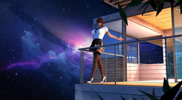 Картинка 3д+графика люди+ people девушка взгляд фон