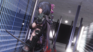 Картинка 3д+графика аниме+ anime оружие фон взгляд девушка