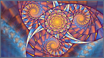 Картинка 3д+графика фракталы+ fractal цвета фон узор