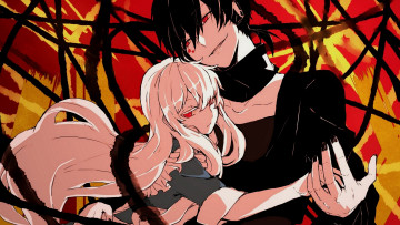 Картинка аниме kagerou+project девочка парень арт