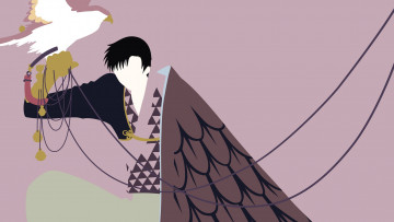 Картинка аниме животные +существа парень векторная графика