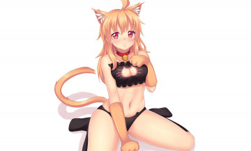 Картинка автор +fast-runner-2024 аниме животные +существа рыжая киса девушка