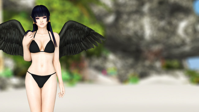 Обои картинки фото 3д графика, существа , creatures, девушка, взгляд, фон, демон