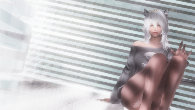 Обои картинки фото 3д графика, существа , creatures, фон, девушка, взгляд