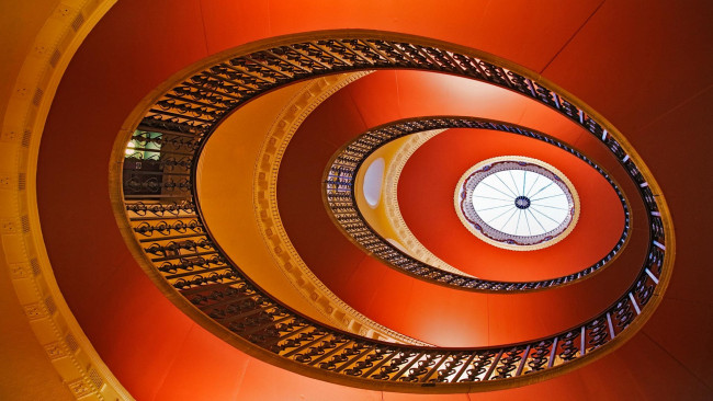 Обои картинки фото интерьер, холлы,  лестницы,  корридоры, willersley, castle, замок, здание, лестница, дербишир, кромфорд, англия