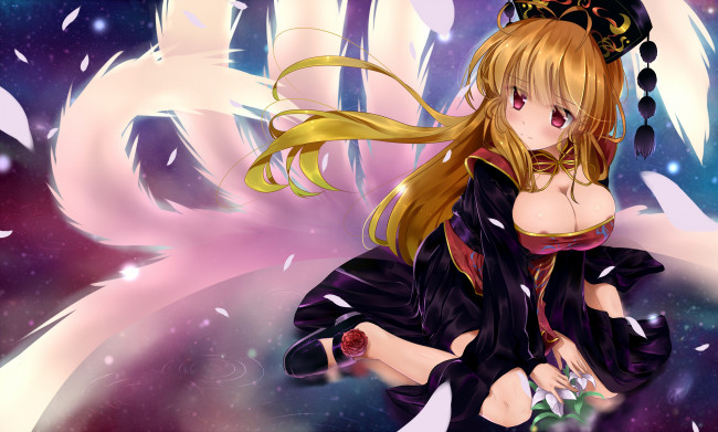 Обои картинки фото аниме, touhou, junko, xuanlin, jingshuang