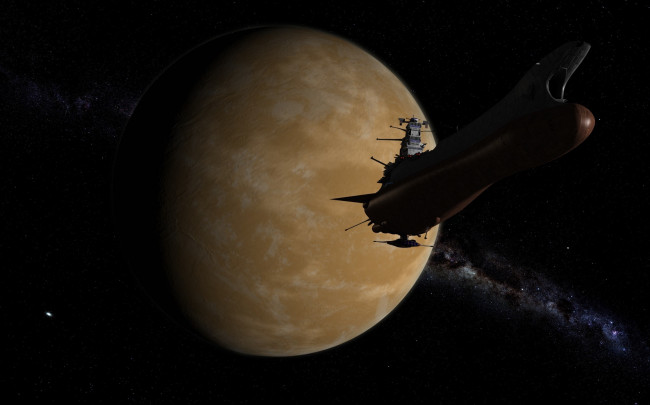 Обои картинки фото космос, арт, марс, космический, корабль, планета, вселенная, полет