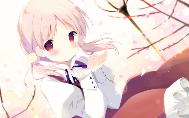 Обои картинки фото автор,  shiratama, аниме, unknown,  другое, kiriyama, sakura, musubi